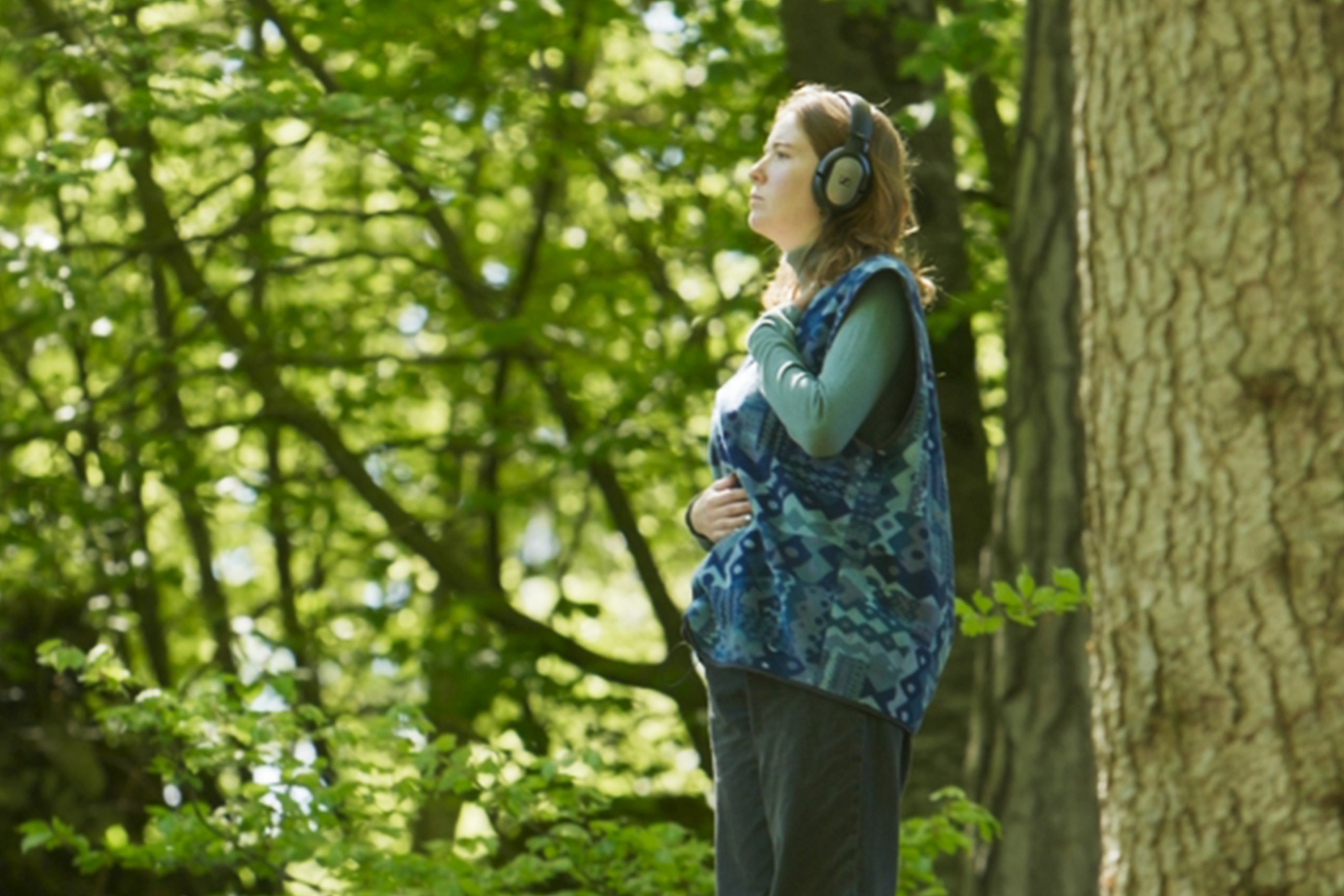 Breath Work Exercise in the forests of Safiental, May 2024, Photo taken by Niklas Kammel