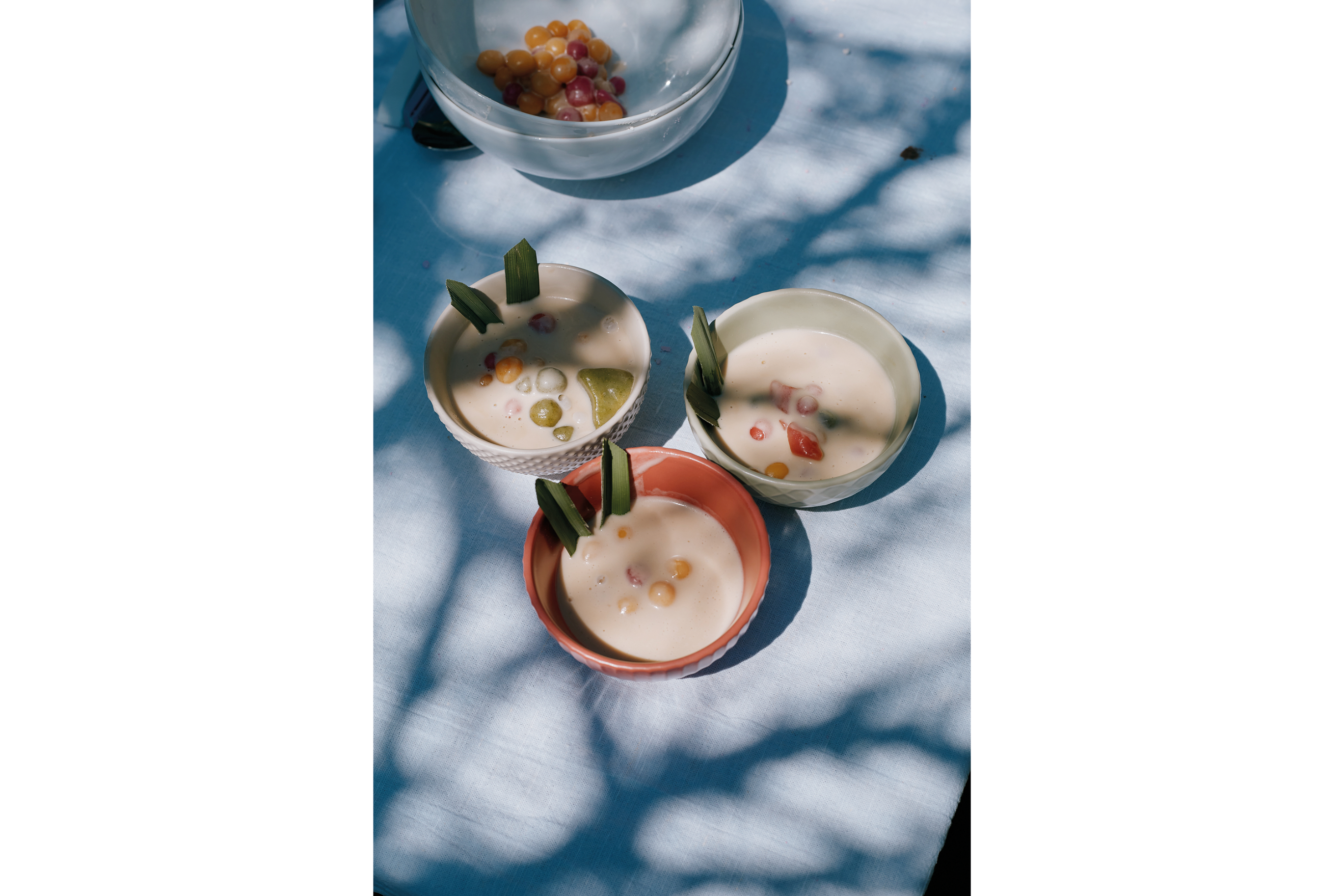 Bua Loy, Traditional Thai dessert consisting of small and colourful glutinous rice flour dumplings in a warm coconut milk, Zurich, May 2024, Photo taken by Helena Börjesson