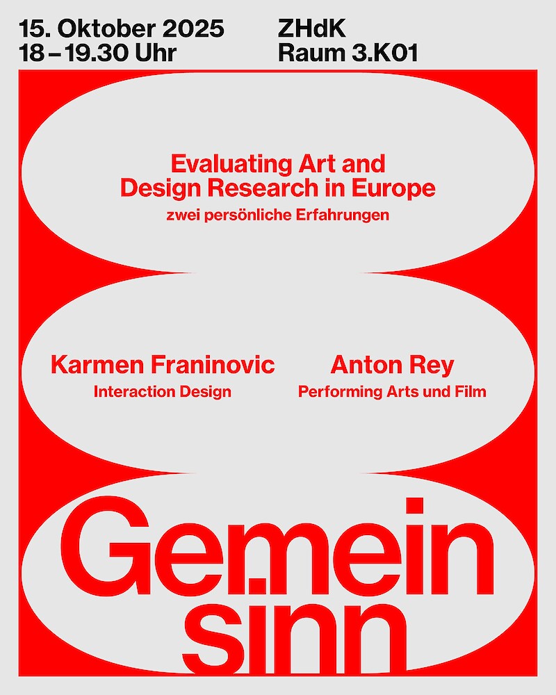 Lecture Evaluating Art and Design Research in Europe || Karmen Franinović & Anton Rey || 15.10.25