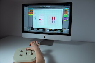 Mint Waviic being configurated with the «Waviic Haptic Editor»