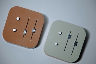 Mint and Clay Waviic from top view