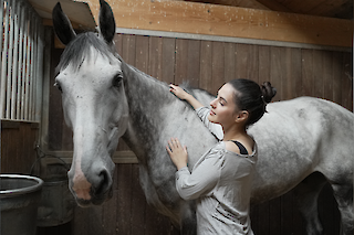 Our female model for a saddle Dzhuliia and Fou