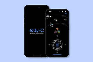 Mockup of Ody-C application with two screens