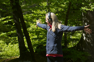 Ecosomatic Movement Practices in the forests of Safiental, May 2024, Photo taken by Niklas Kammel